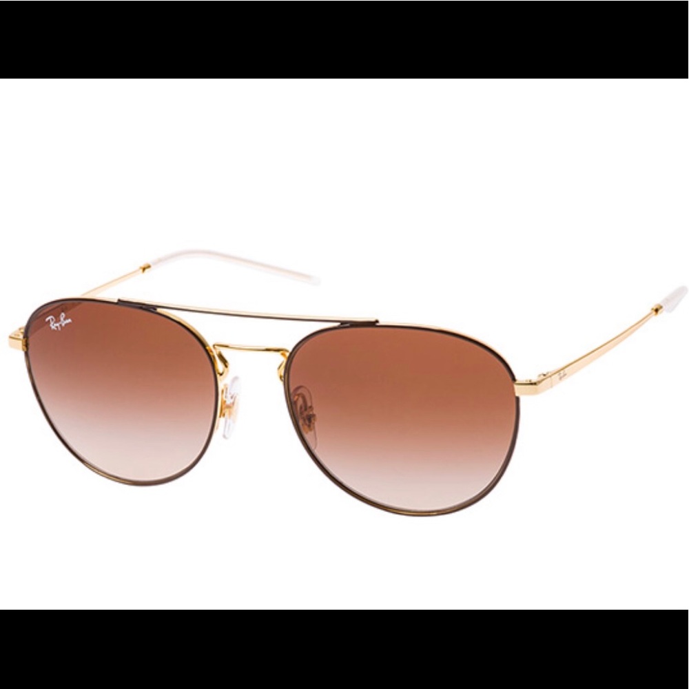 NWOT Ray•Ban Sunglasses Gold Top on Brown